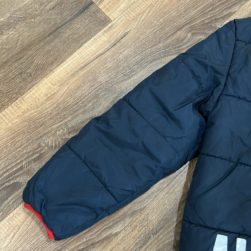Converse All Star Boys Quilted Jacket S 8-10yrs Blue Hood Zipper Chuck Taylor - Picture 13 of 16